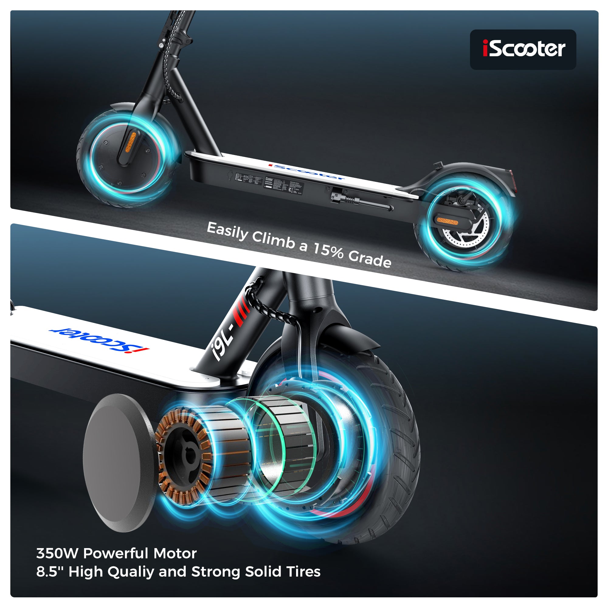 iScooter i9L 350W Foldable Commuting Electric Scooter