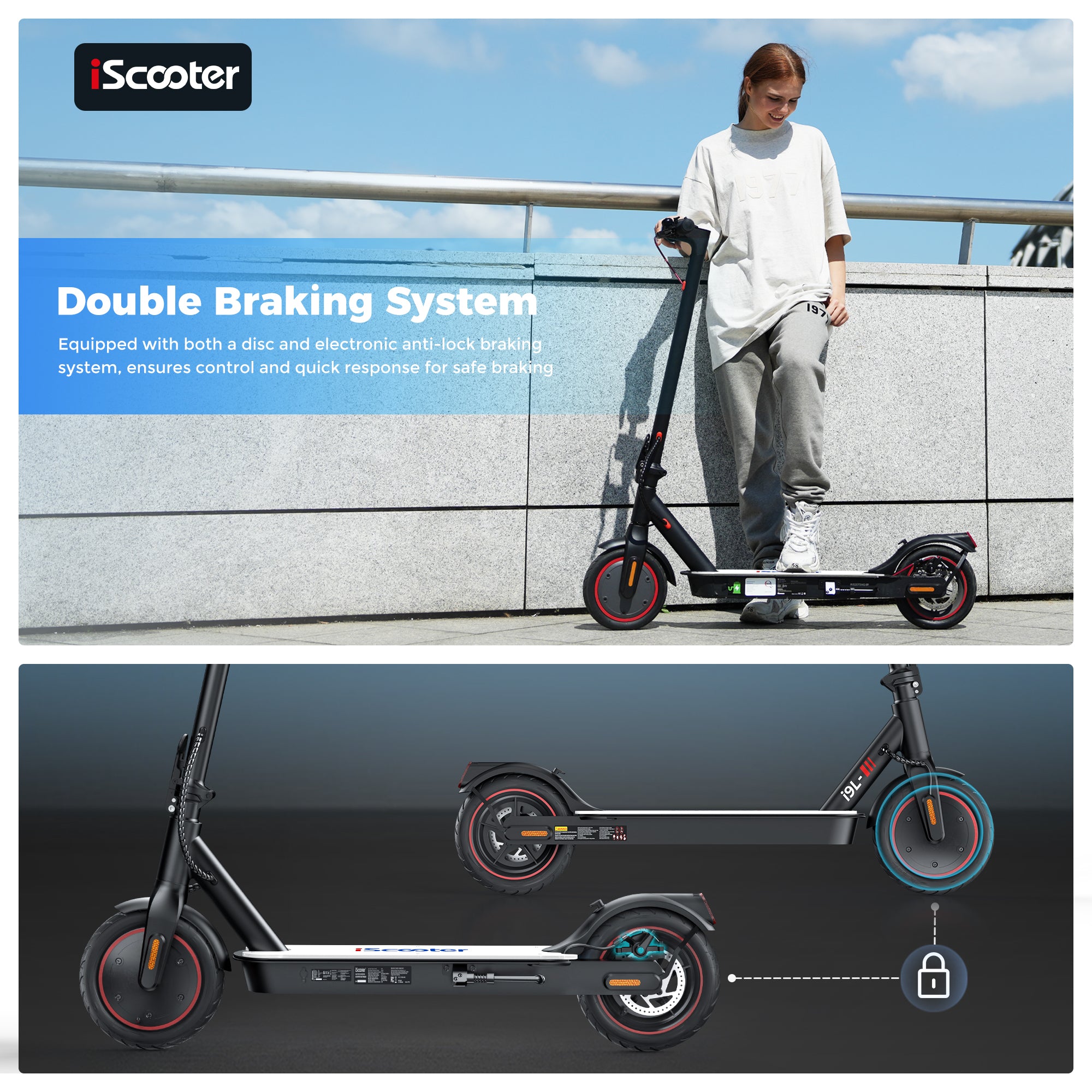 iScooter i9L 350W Foldable Commuting Electric Scooter