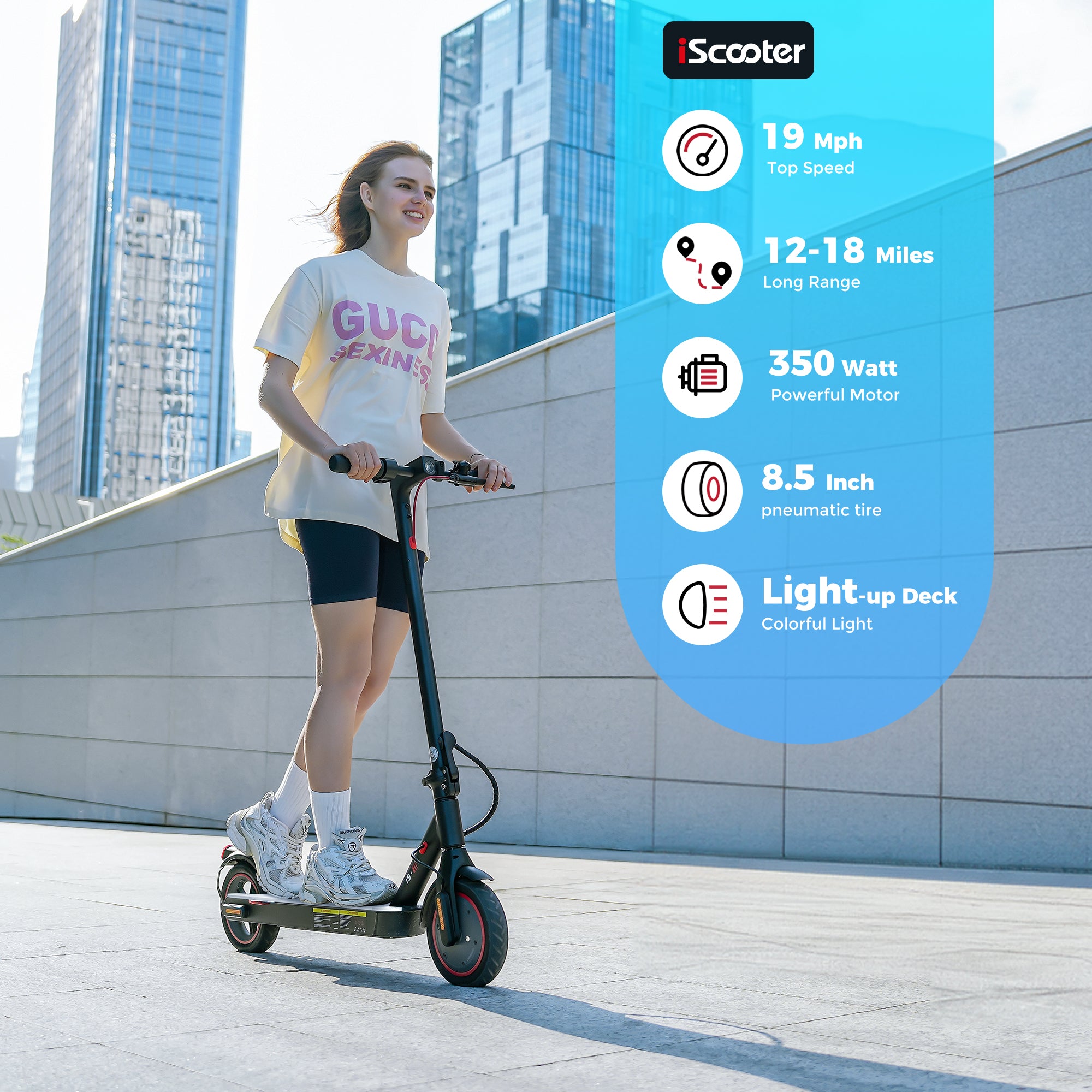 iScooter i9L 350W Foldable Commuting Electric Scooter