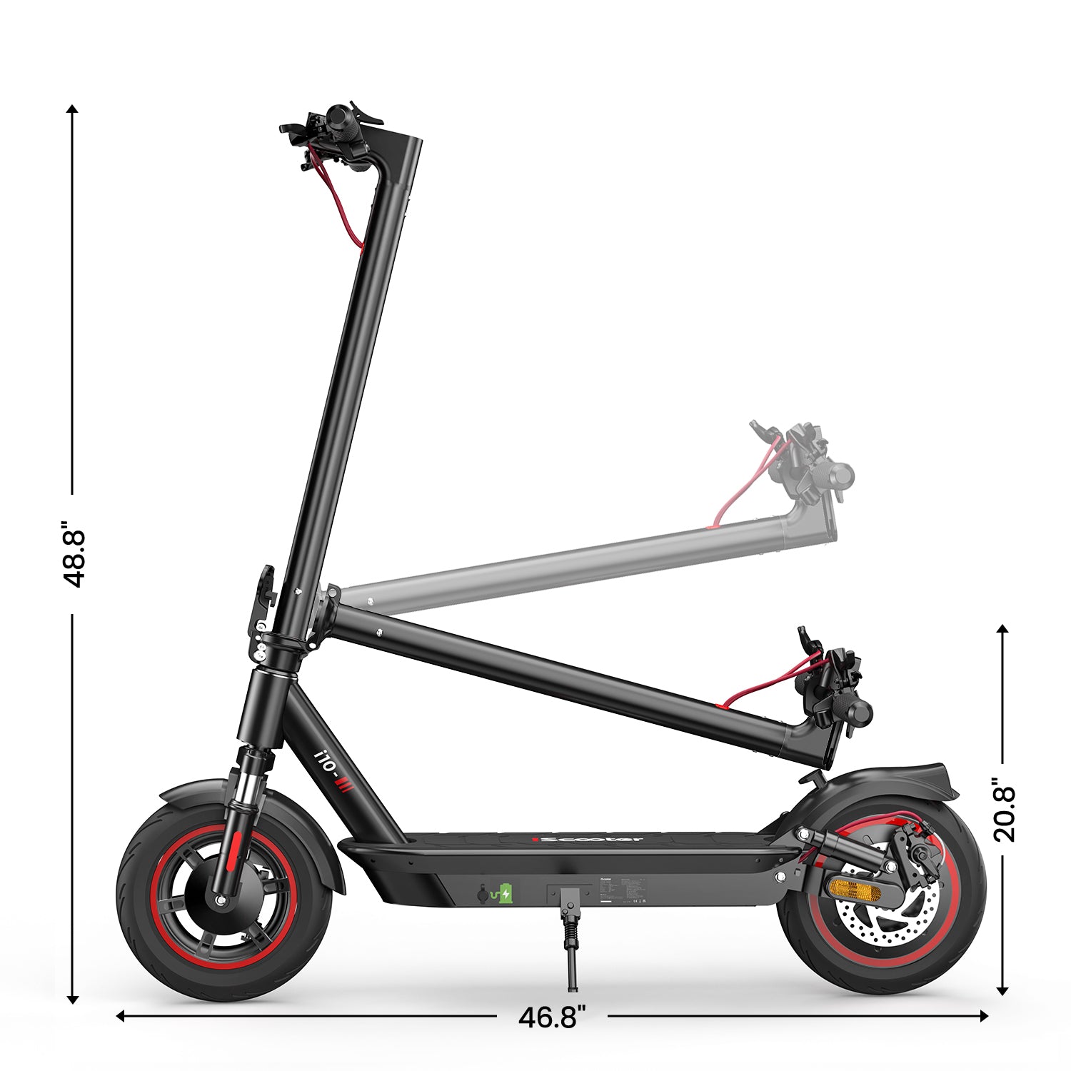 iScooter i10 Commuter Electric Scooter for Adult, 650W, 25MPH