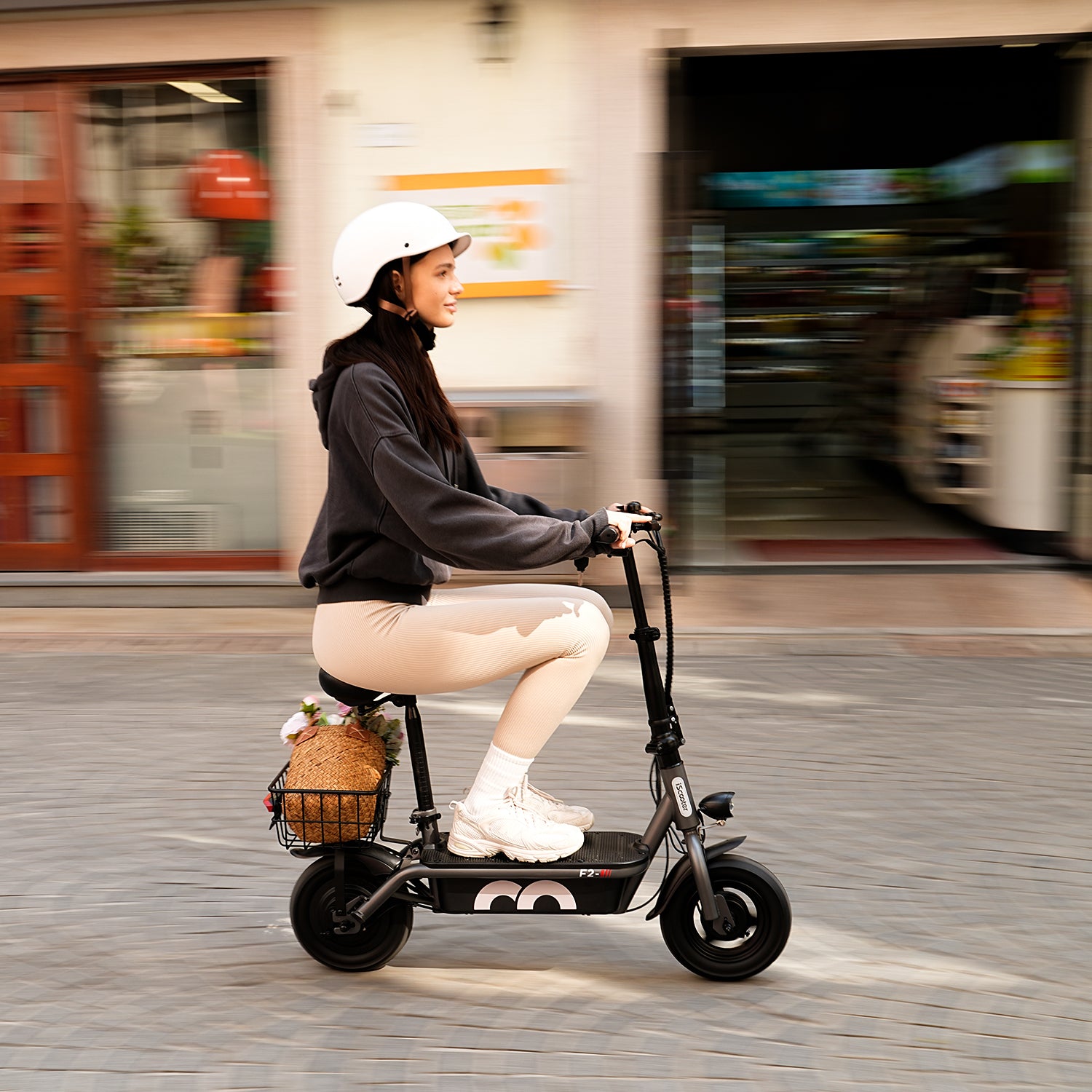 F2 Electric Scooter with Seat 10" Pneumatic Tire