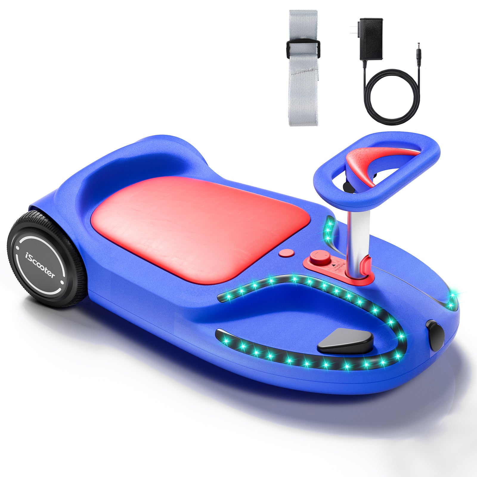 iScooter TC3 Electric Wiggle Car 4 in 1 Ride on Toy 3 Speed Modes For Ages 3+ with Lithium Rechargeable Battery＆Pull Rope