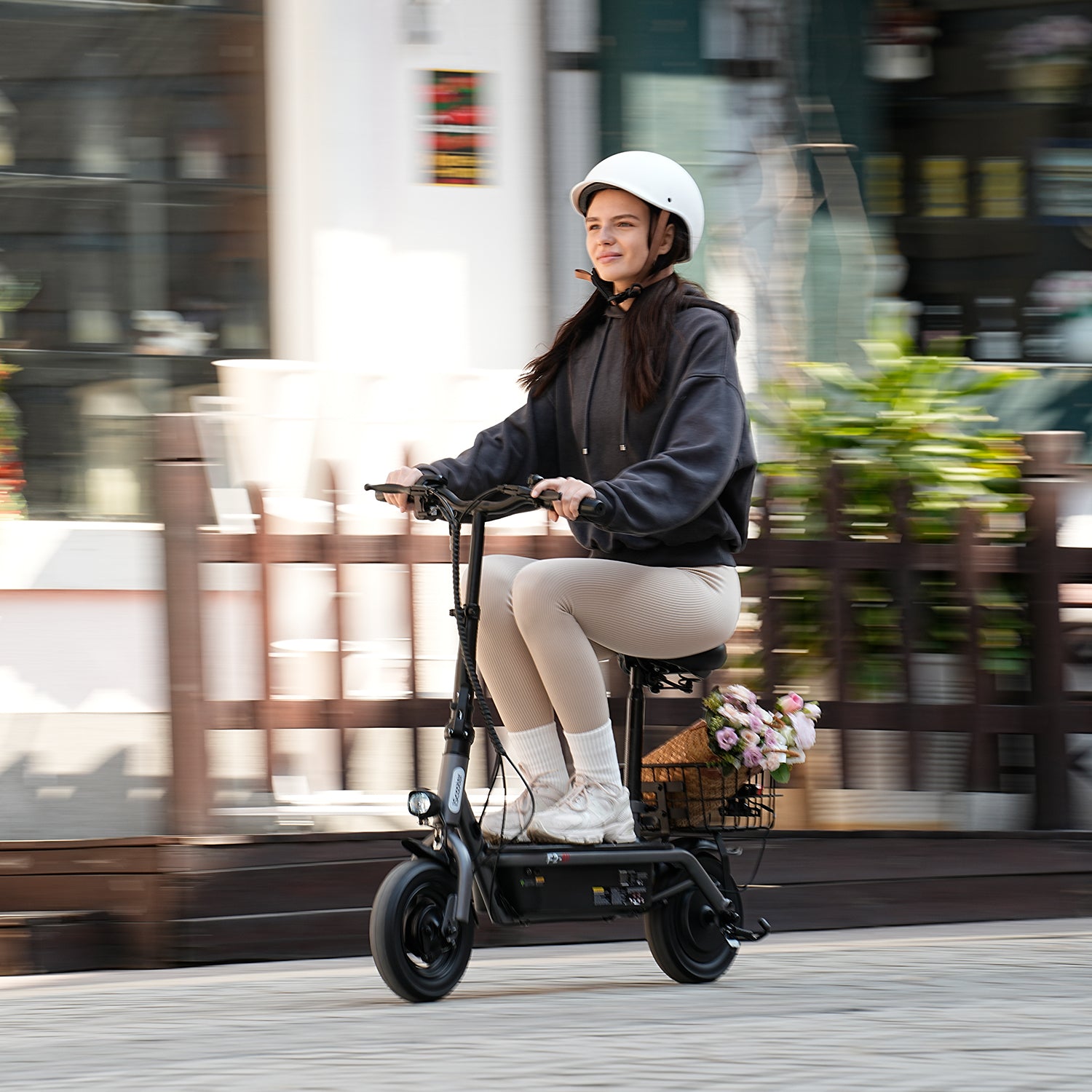 F2 Electric Scooter with Seat 10" Pneumatic Tire