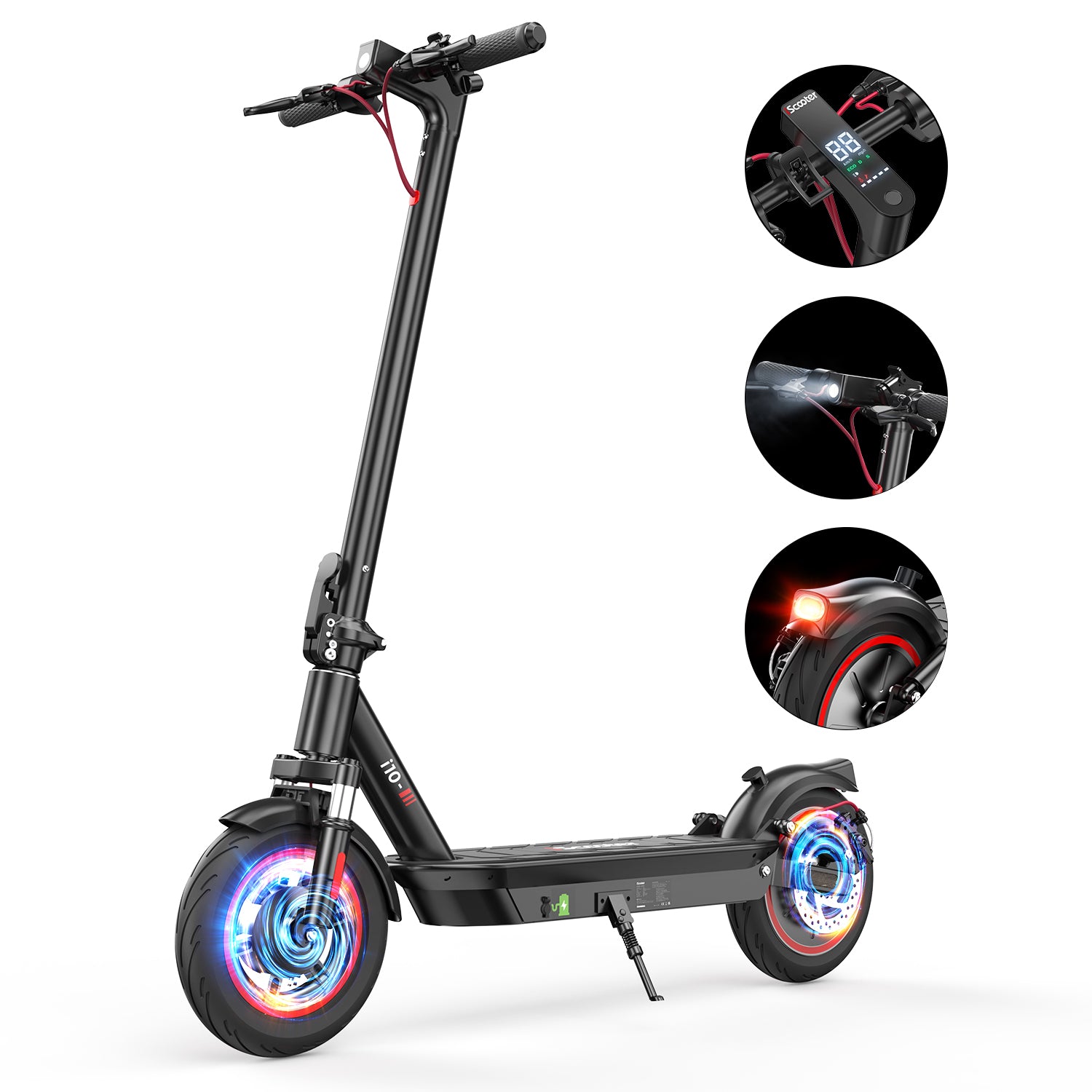 iScooter i10 Commuter Electric Scooter for Adult, 650W, 25MPH