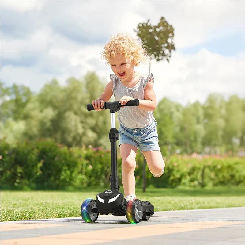 B1 3-Wheel Folding Kids Scooter LED Lighted PU Wheels