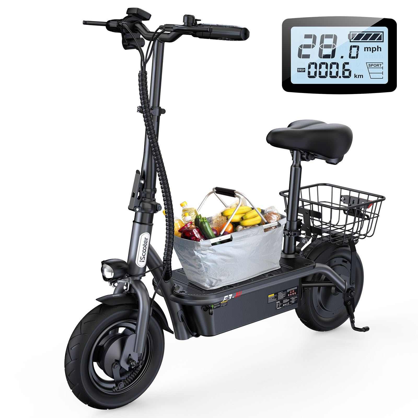 F3 1000W Motor Electric Scooter with Seat