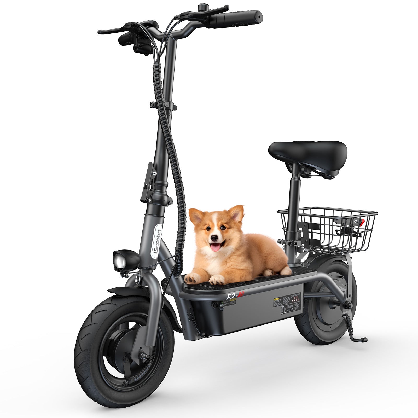 F2 Electric Scooter with Seat 10" Pneumatic Tire