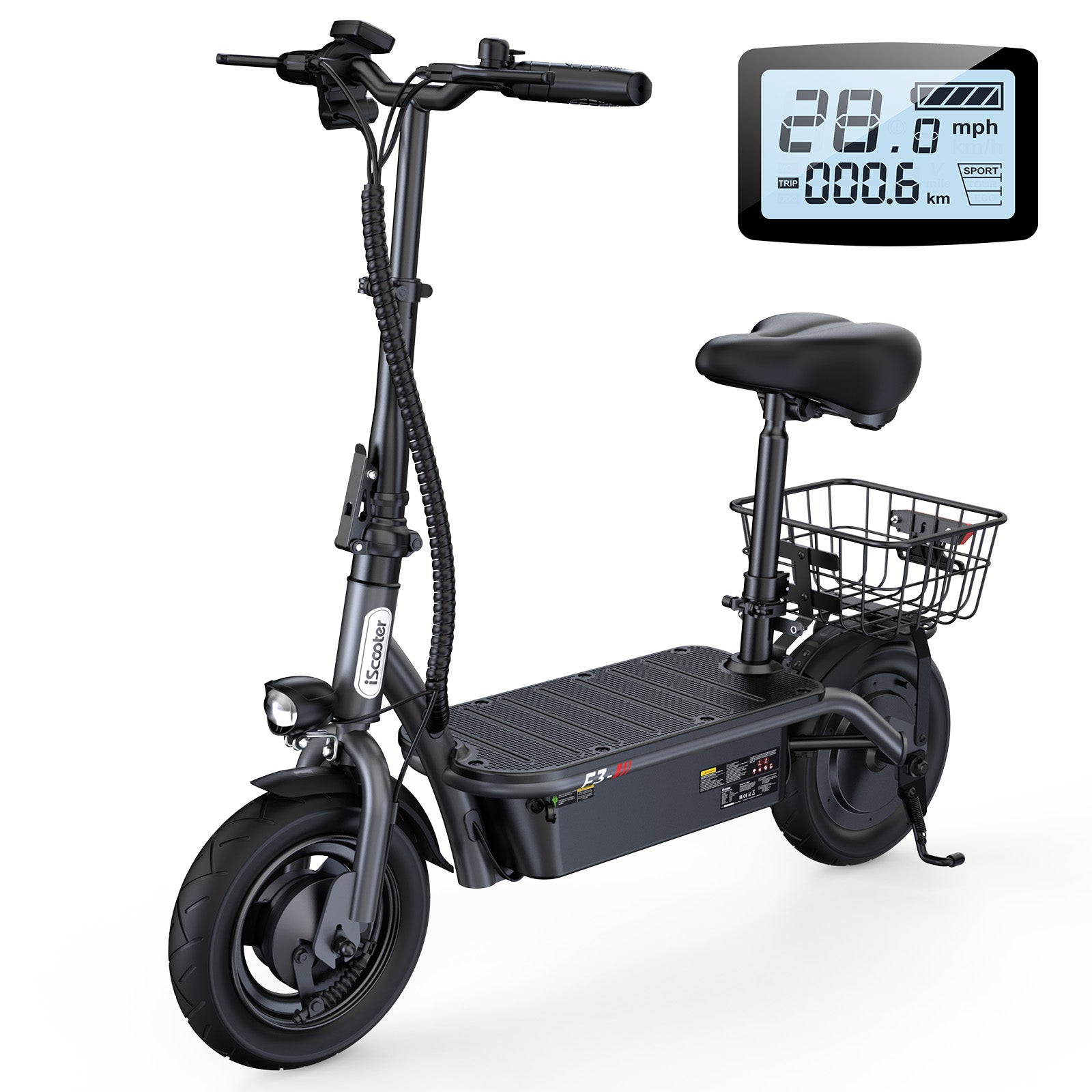 F3 1000W Motor Electric Scooter with Seat