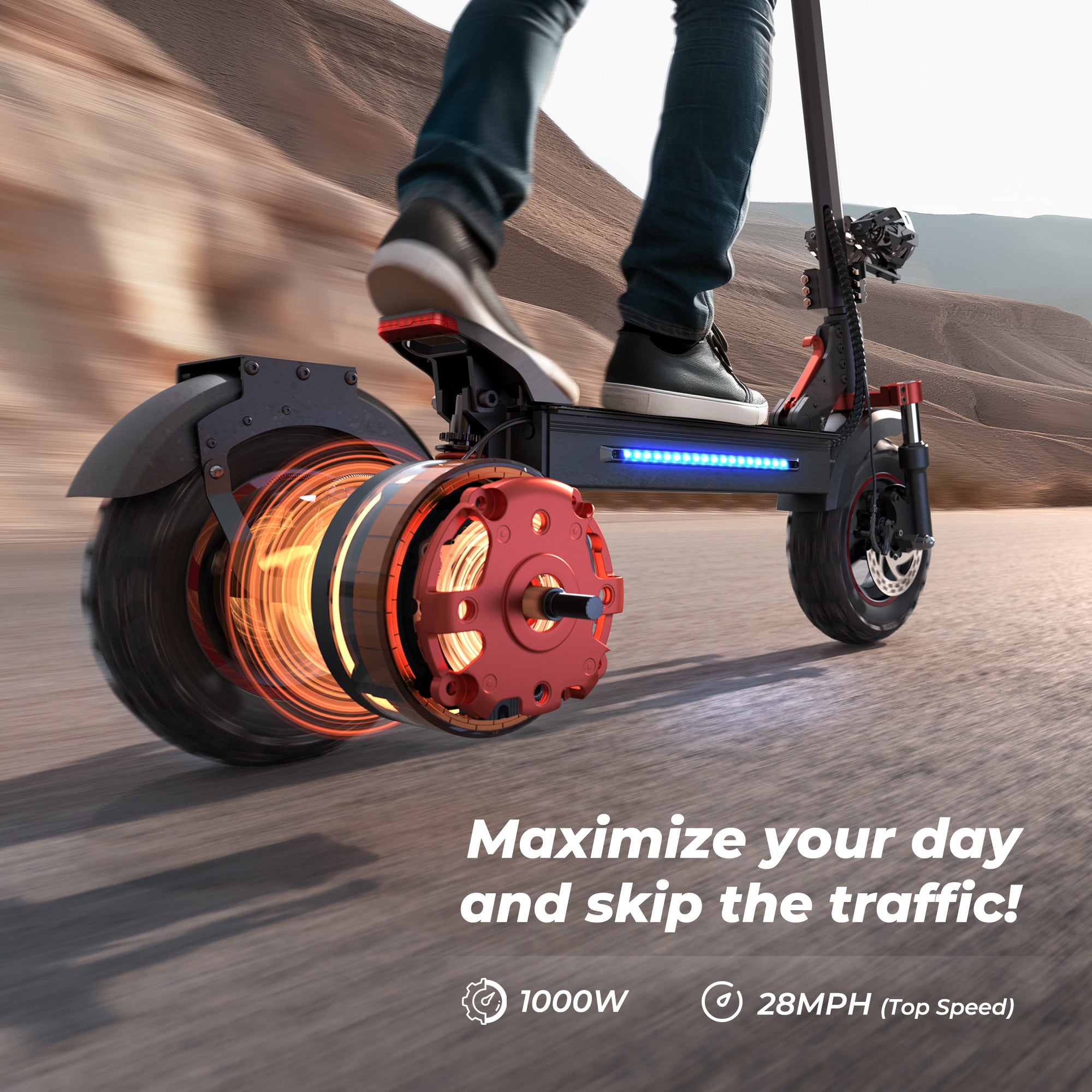 iScooter iX5S Electric Scooter 11" Off-Road Tires