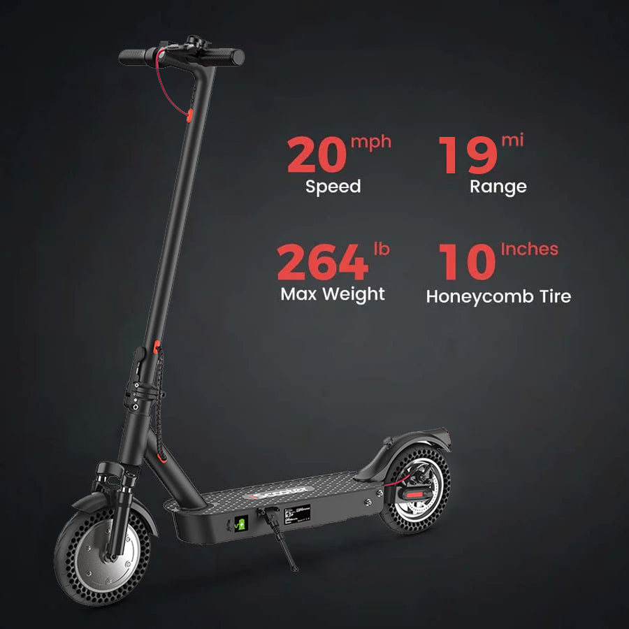 iScooter® Outstanding i9Max Electric Scooter for Adults,500W,20Miles,with Front and Rear Double Shock Absorption