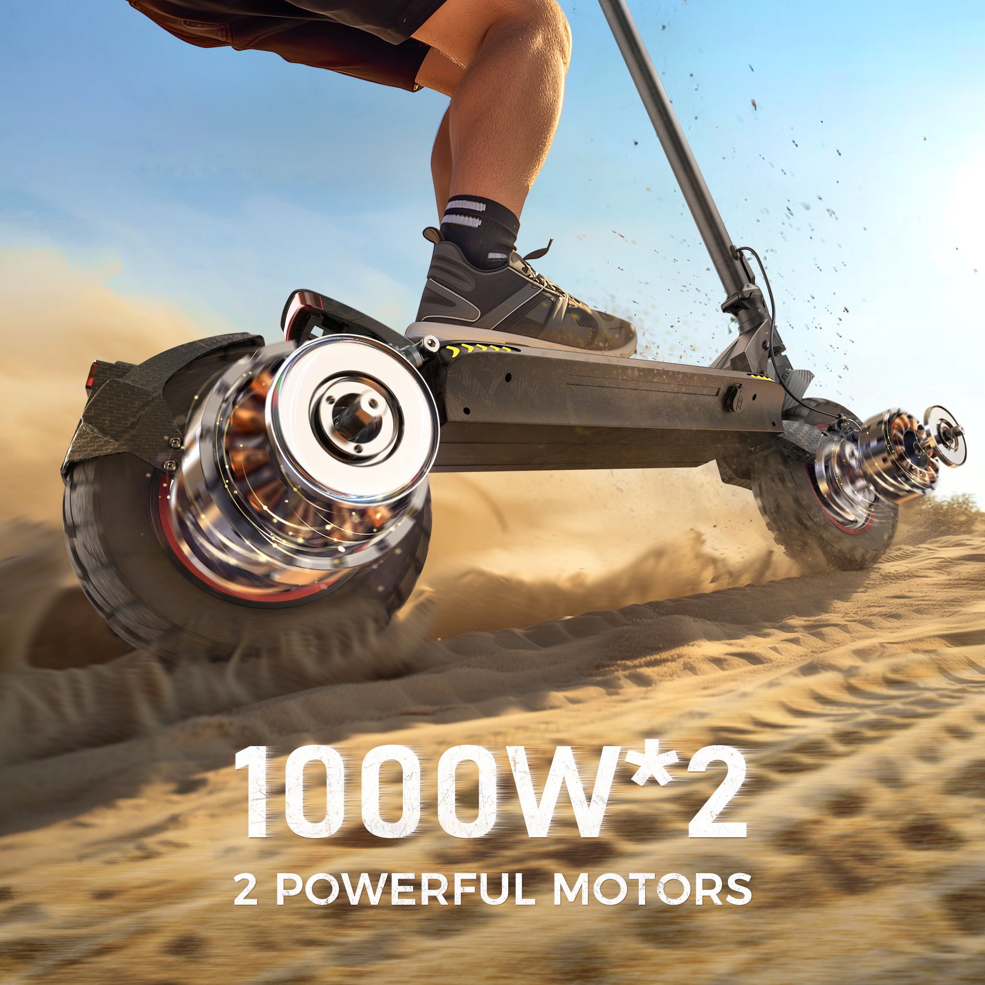 iScooter iX7 Pro Off-road Electric Scooter, 2000W Motor, 50Miles Long Range