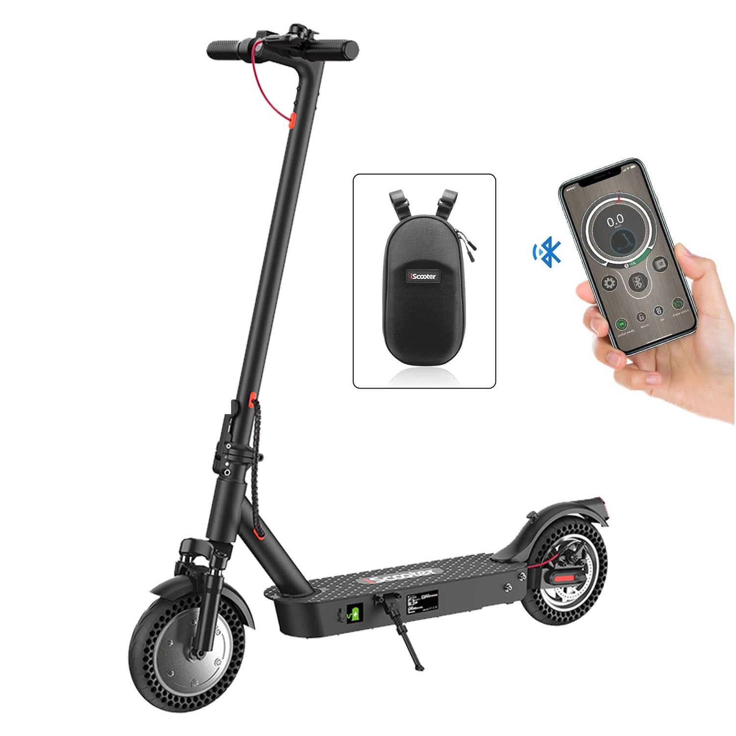 iScooter® Outstanding i9Max Electric Scooter for Adults,500W,20Miles,with Front and Rear Double Shock Absorption