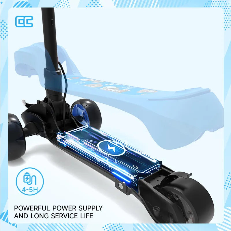 B1 3-Wheel Folding Kids Scooter LED Lighted PU Wheels