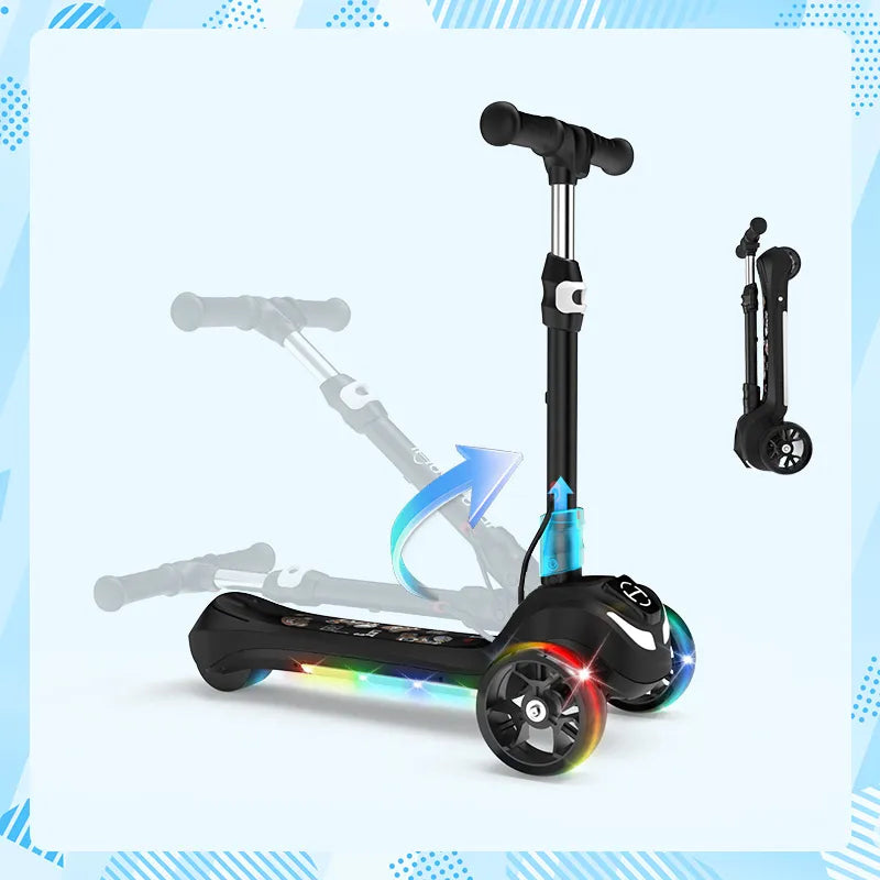 B1 3-Wheel Folding Kids Scooter LED Lighted PU Wheels