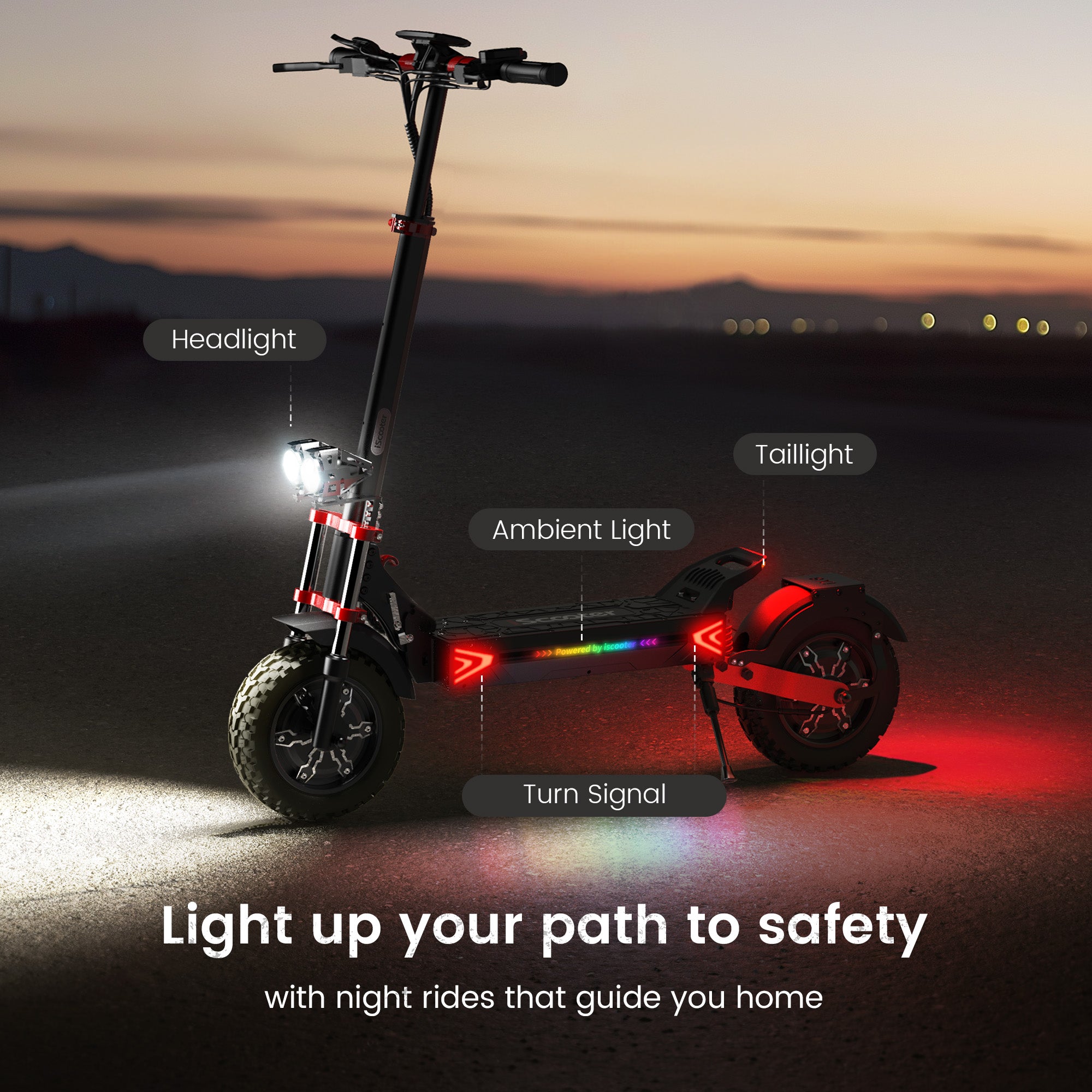 iX8 Off-Road Tires Electric Scooter for Adults 2400W Dual Motor Up to 38MPH