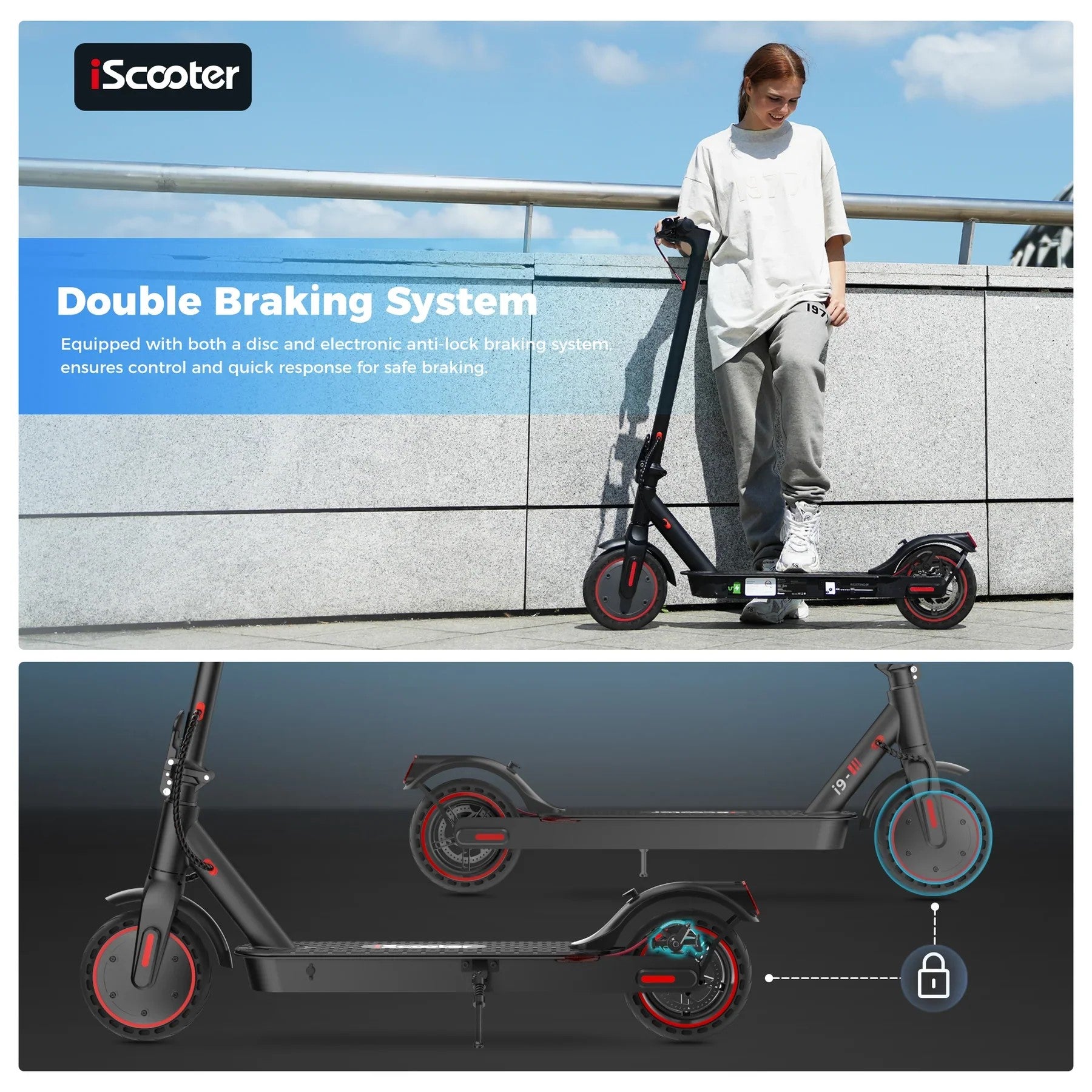 iScooter i9 Foldable Commuting Electric Scooter