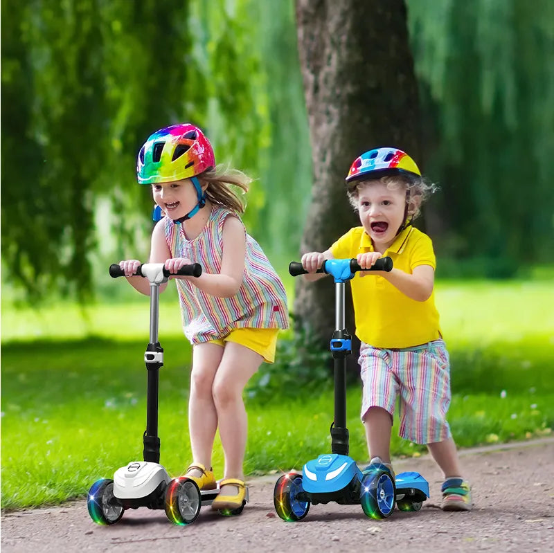 B1 3-Wheel Folding Kids Scooter LED Lighted PU Wheels