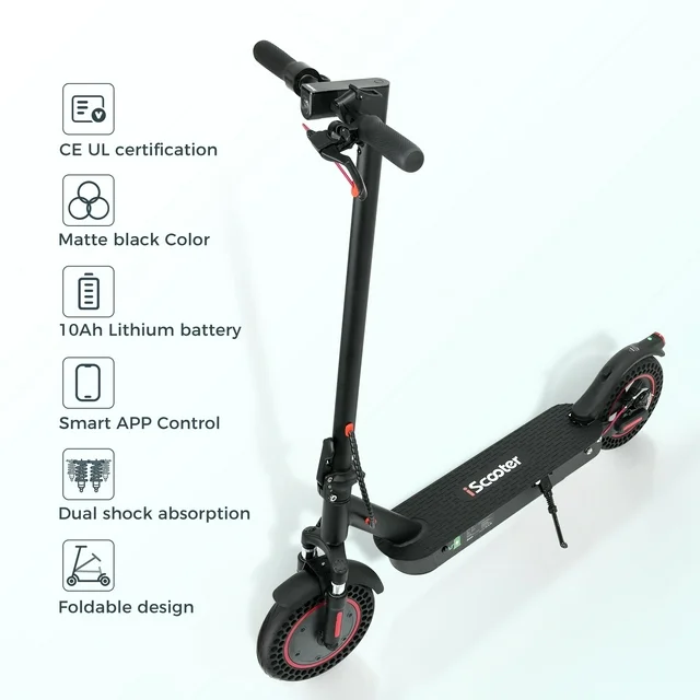 iScooter® Outstanding i9Max Electric Scooter for Adults,500W,20Miles,with Front and Rear Double Shock Absorption