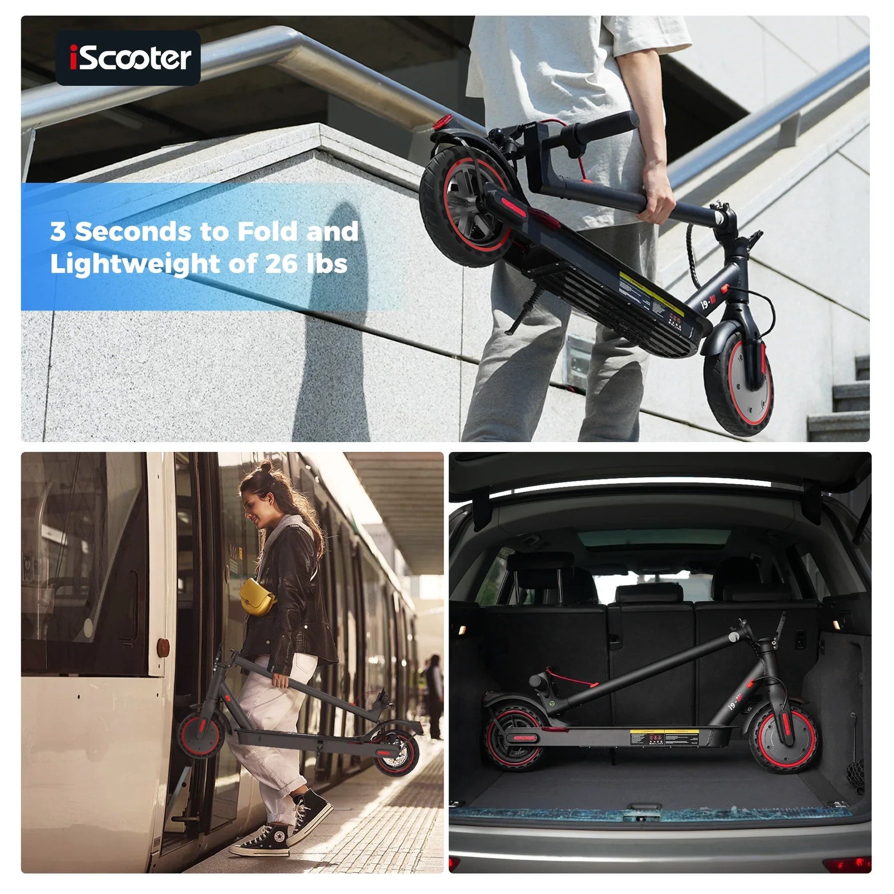 iScooter i9 Foldable Commuting Electric Scooter